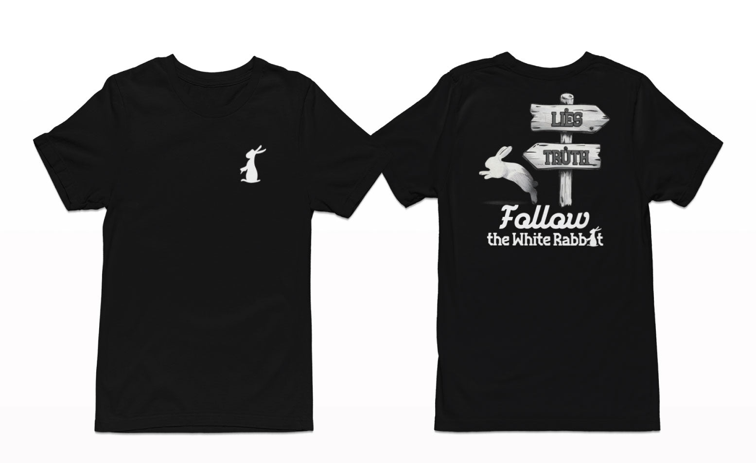 Follow The White Rabbit T shirt