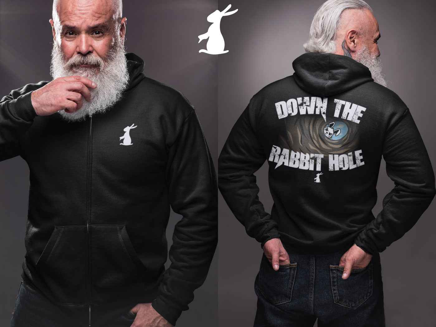 Rabbit Hole Zip-up Hoodie